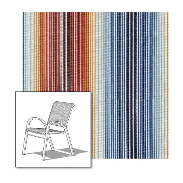 Two piece patio chair slings.