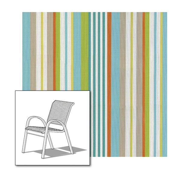 Two piece patio chair slings.