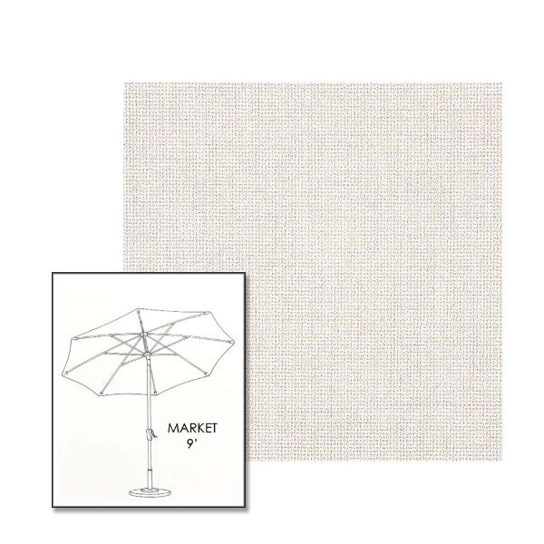 Sunbrella Bliss Linen  9 ft Sunbrella® Market Umbrella | Auto Tilt Crank Patio Umbrella Custom Fabric