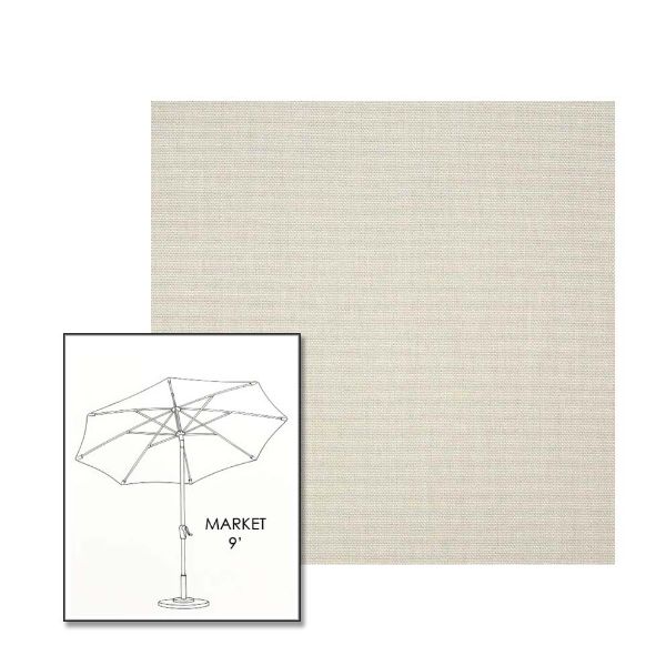 Sunbrella Canvas Cloud 9 ft Sunbrella® Market Umbrella | Auto Tilt Crank Patio Umbrella Custom Fabric