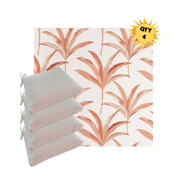 Sunbrella Martinique Mango Outdoor Dining Chair Cushions in Sunbrella Luxury Outdoor Fabrics - Order in Sets of 4