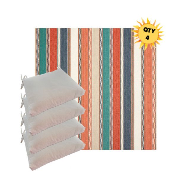 Sunbrella Ascend TRopical Outdoor Dining Chair Cushions in Sunbrella Luxury Outdoor Fabrics - Order in Sets of 4