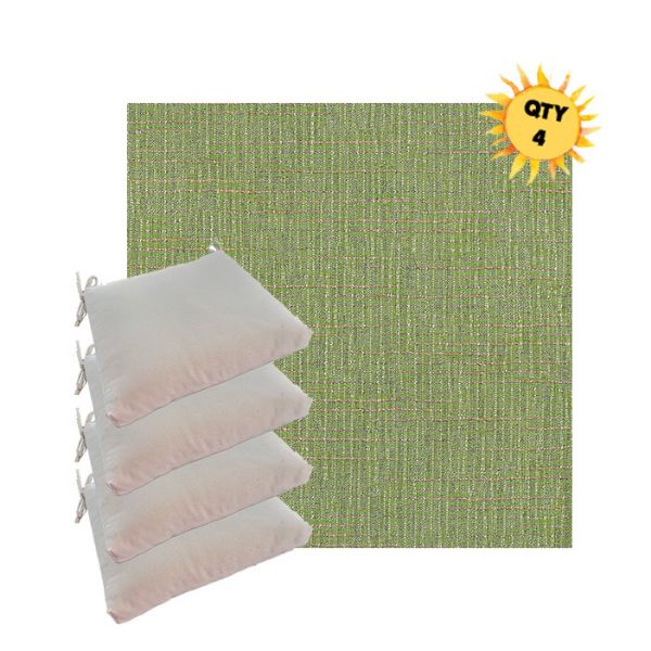 Sunbrella Cassava Spring Outdoor Dining Chair Cushions in Sunbrella Luxury Outdoor Fabrics - Order in Sets of 4