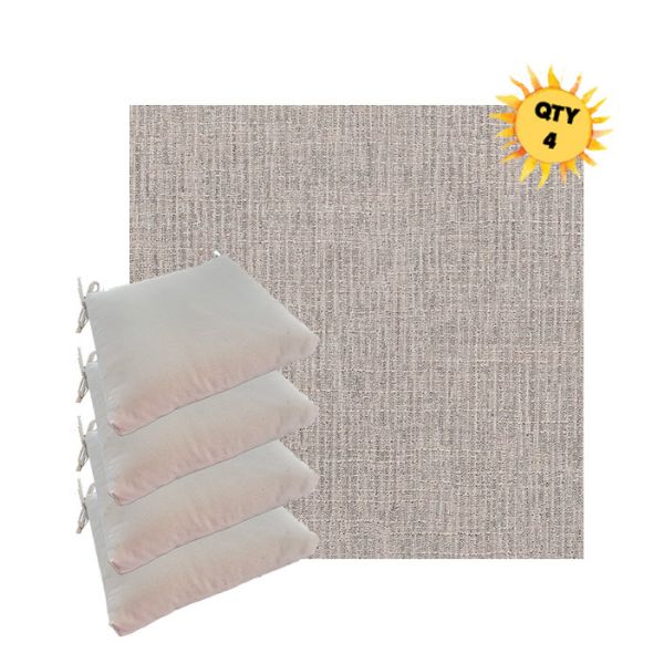 Sunbrella Cassava Stone Outdoor Dining Chair Cushions in Sunbrella Luxury Outdoor Fabrics - Order in Sets of 4