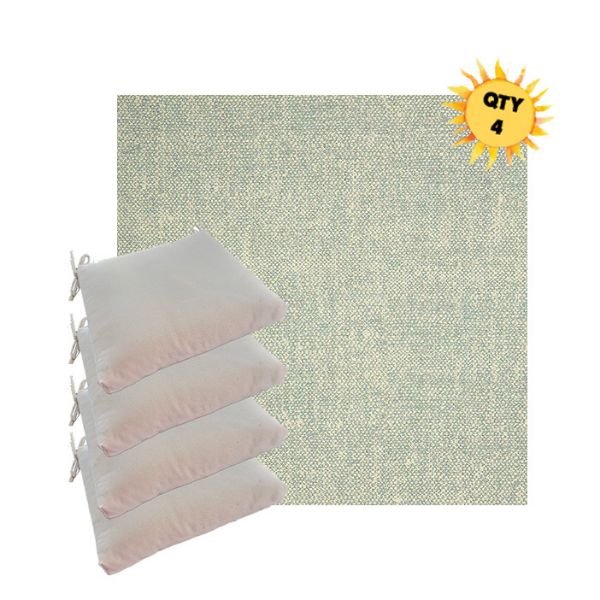 Sunbrella Chartres Mist  Outdoor Dining Chair Cushions in Sunbrella Luxury Outdoor Fabrics - Order in Sets of 4