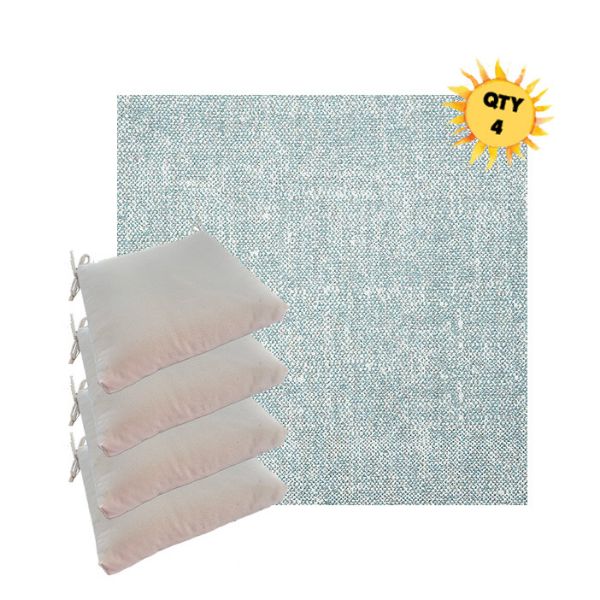 Sunbrella Chartres Opal Outdoor Dining Chair Cushions in Sunbrella Luxury Outdoor Fabrics - Order in Sets of 4