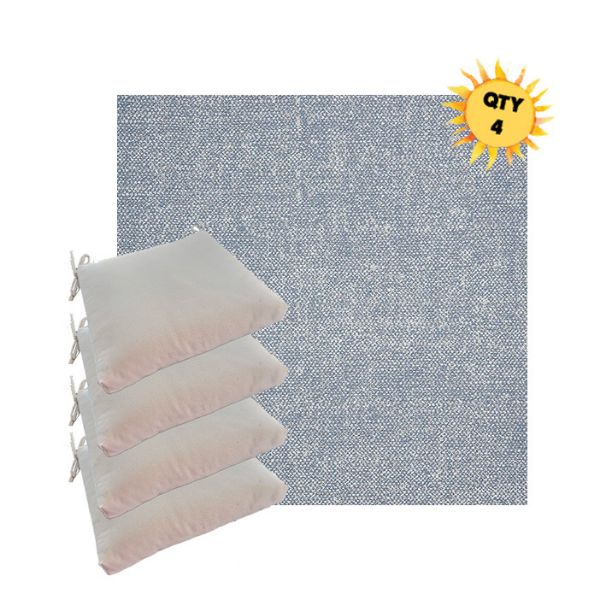 Sunbrella Chartres Rainfall Outdoor Dining Chair Cushions in Sunbrella Luxury Outdoor Fabrics - Order in Sets of 4