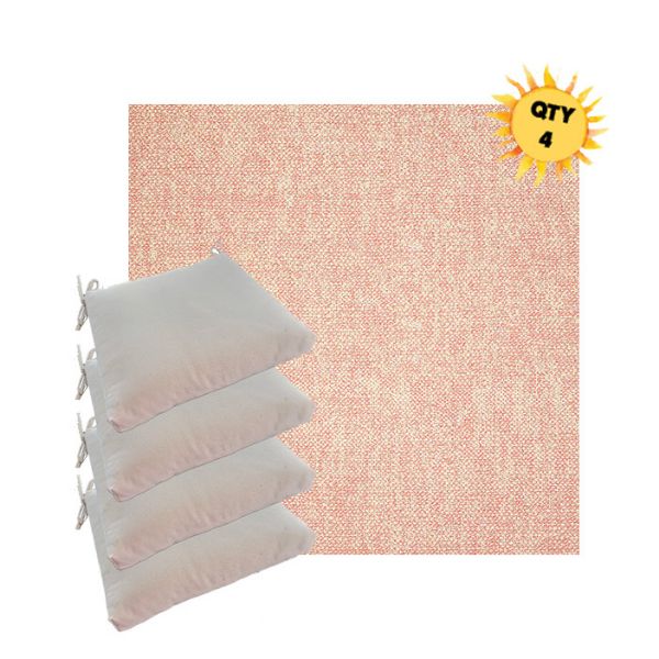 Sunbrella Chartres Rose Outdoor Dining Chair Cushions in Sunbrella Luxury Outdoor Fabrics - Order in Sets of 4