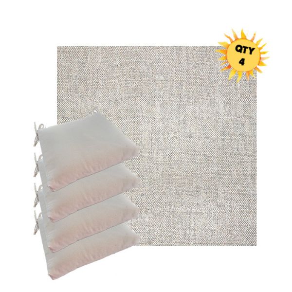 Sunbrella Chartres Silk Outdoor Dining Chair Cushions in Sunbrella Luxury Outdoor Fabrics - Order in Sets of 4