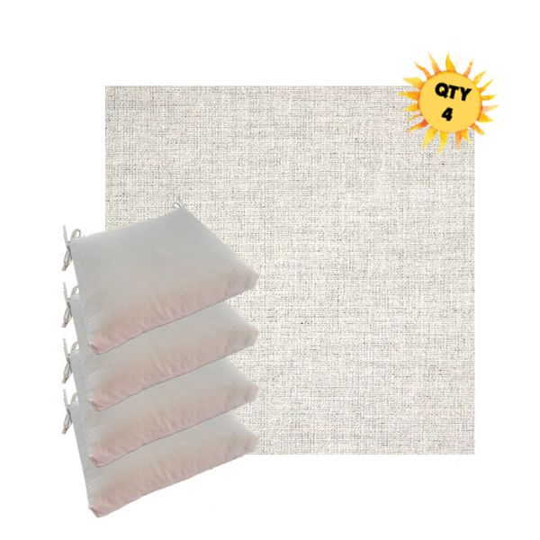 Sunbrella Crush Cloud Outdoor Dining Chair Cushions in Sunbrella Luxury Outdoor Fabrics - Order in Sets of 4