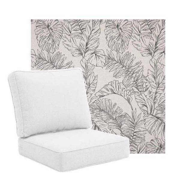 Picture of Calm Graphite | Universal Deep Seating Outdoor Cushions SIZE A