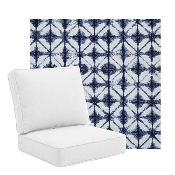 Picture of Midori Indigo | Universal Deep Seating Outdoor Cushions SIZE D