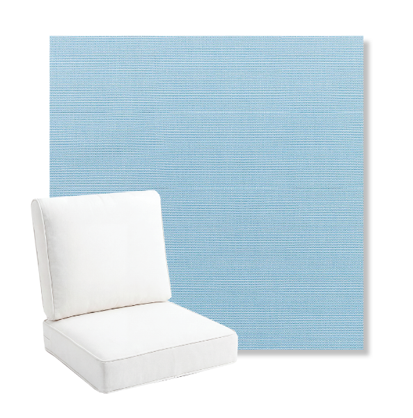 Picture of Canvas Air Blue - Bullnose Back Deep Seating Outdoor Cushions - Sunbrella© Fabric