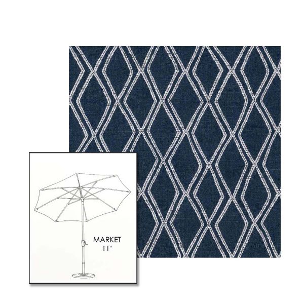 Picture of Voyage Indigo | 11 ft Market Umbrella (Auto Tilt)