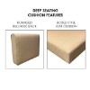 Rounded Bullnose with Boxed Seat Style Design Your Own Patio Chair Replacement Cushions