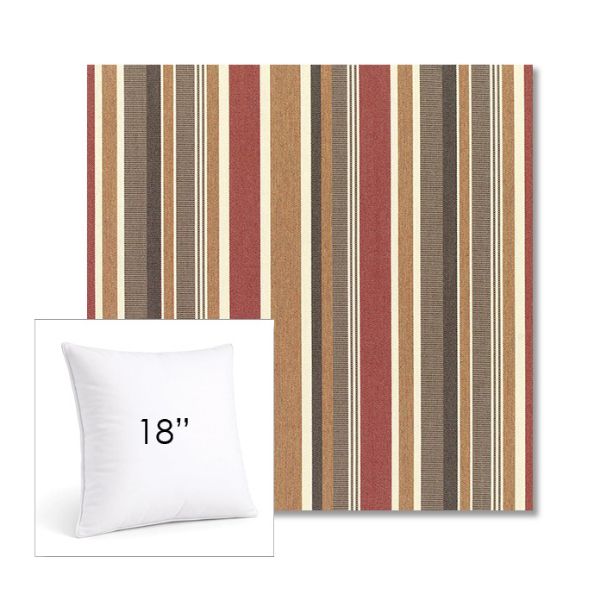 Picture of Brannon Redwood | 18" Square Sunbrella® Outdoor Pillow