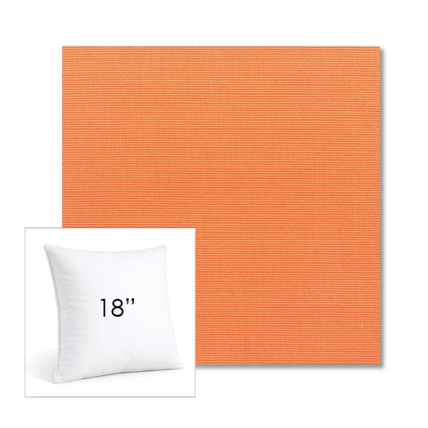 Picture of Canvas Tangerine | 18" Square Sunbrella® Outdoor Pillow