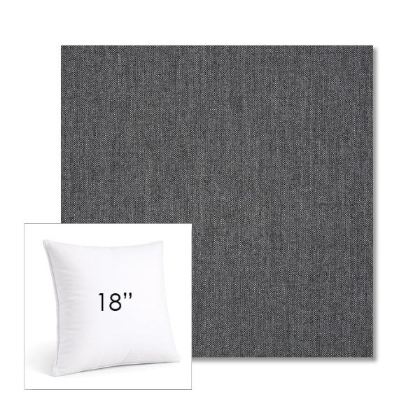 Picture of Cast Charcoal | 18" Square Sunbrella® Outdoor Pillow