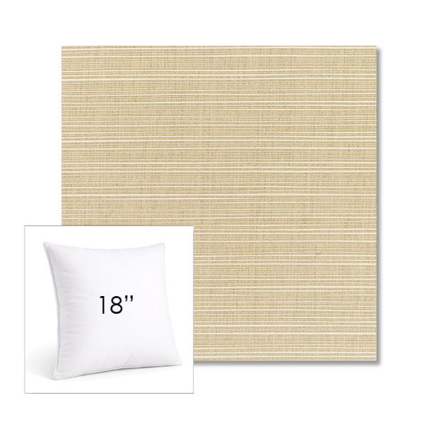 Picture of Dupione Sand | 18" Square Sunbrella® Outdoor Pillow