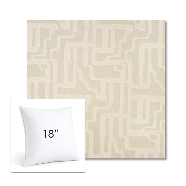 Picture of Escher Alabaster | 18" Square Sunbrella® Outdoor Pillow