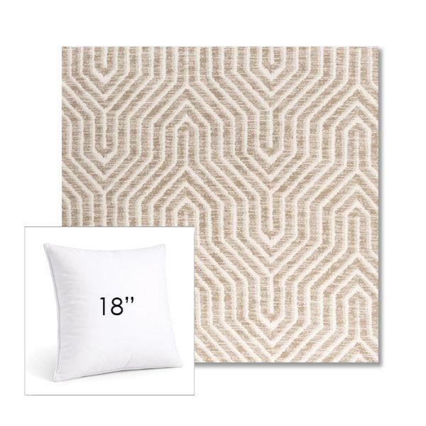 Picture of Etna Dune | 18" Square Sunbrella® Outdoor Pillow