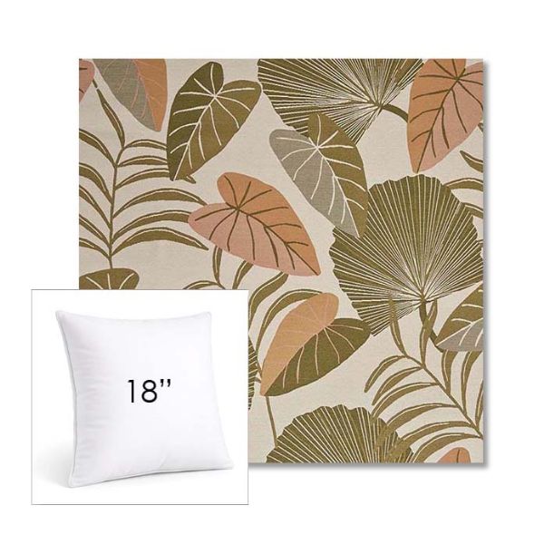Picture of Fernie Mimosa | 18" Square Sunbrella® Outdoor Pillow