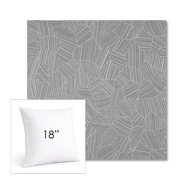 Picture of Leaf Structure Slate | 18" Square Sunbrella® Outdoor Pillow