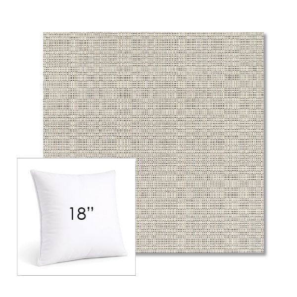 Picture of Linen Silver | 18" Square Sunbrella® Outdoor Pillow