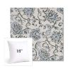 Picture of Martha Floral Periwinkle | 18" Square Sunbrella® Outdoor Pillow