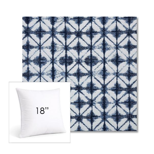 Picture of Midori Indigo | 18" Square Sunbrella® Outdoor Pillow