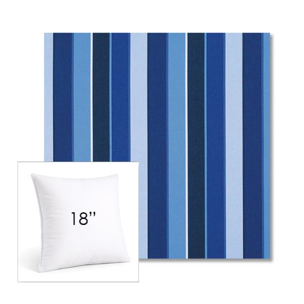 Picture of Milano Cobalt | 18" Square Sunbrella® Outdoor Pillow