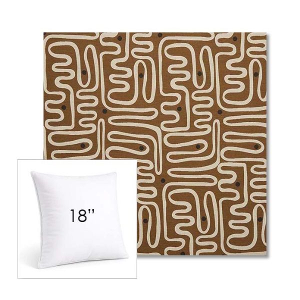 Picture of Nema Teak | 18" Square Sunbrella® Outdoor Pillow