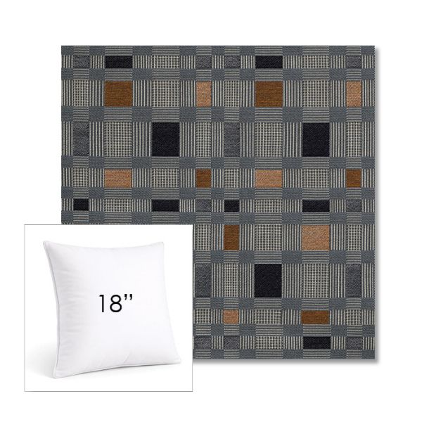 Picture of Rubix Vintage Denim | 18" Square Sunbrella® Outdoor Pillow