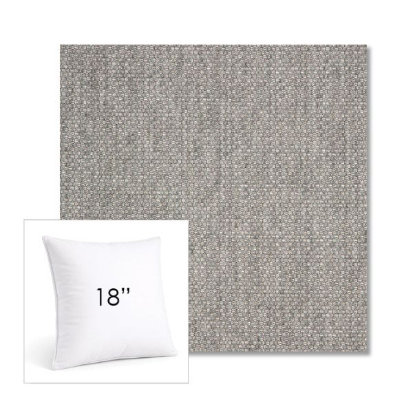 Picture of Tailored Fog | 18" Square Sunbrella® Outdoor Pillow