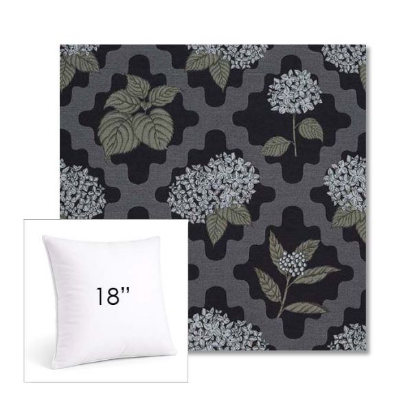 Picture of Trellis Morning Glory | 18" Square Sunbrella® Outdoor Pillow