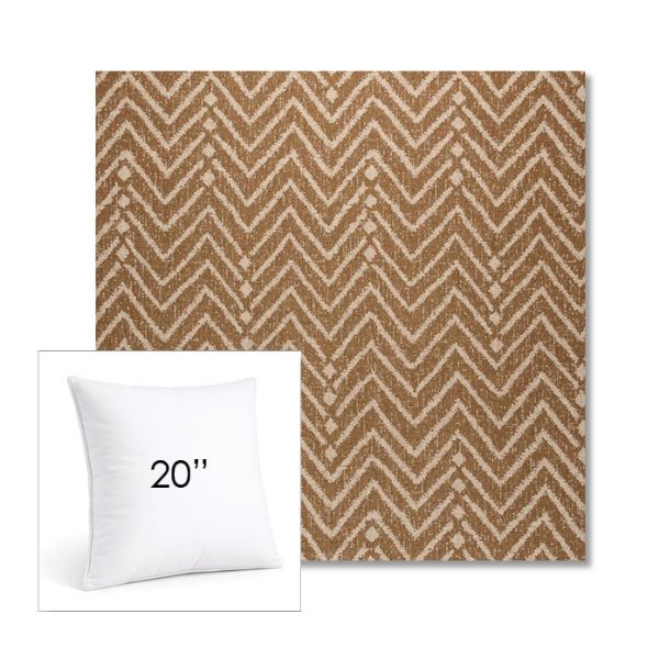 Picture of Argo Toffee | 20" Square Sunbrella® Outdoor Pillow