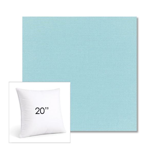 Picture of Canvas Mineral Blue | 20" Square Sunbrella® Outdoor Pillow