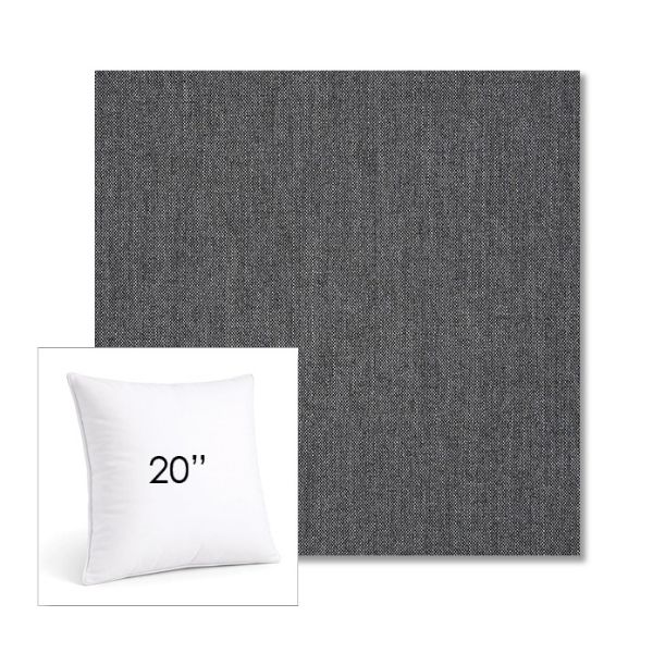 Picture of Cast Charcoal | 20" Square Sunbrella® Outdoor Pillow