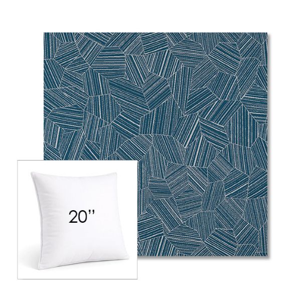 Picture of Leaf Structure Lagoon | 20" Square Sunbrella® Outdoor Pillow