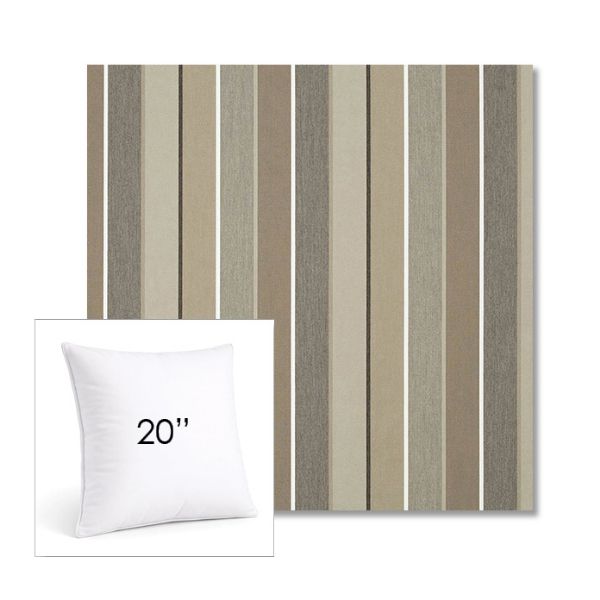 Picture of Milano Char | 20" Square Sunbrella® Outdoor Pillow