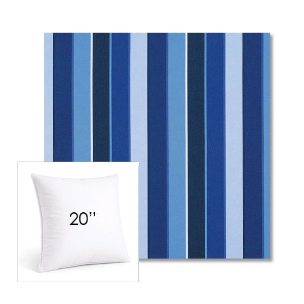 Picture of Milano Cobalt | 20" Square Sunbrella® Outdoor Pillow