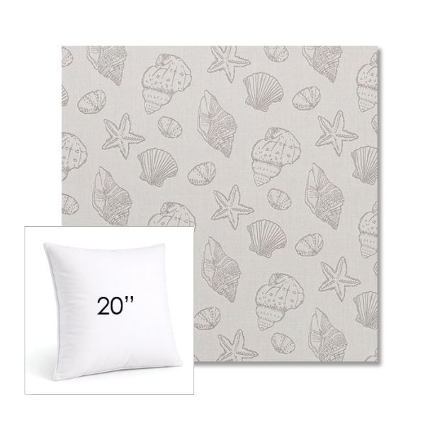 Picture of Nantucket Fossil | 20" Square Sunbrella® Outdoor Pillow