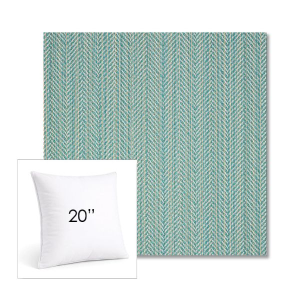 Picture of Posh Aqua | 20" Square Sunbrella® Outdoor Pillow