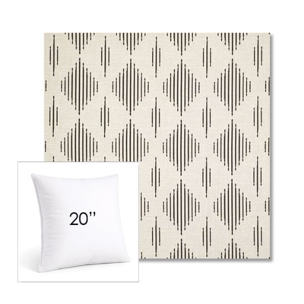 Picture of Spinner Diamond Onyx | 20" Square Sunbrella® Outdoor Pillow