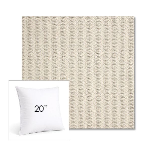 Picture of Tailored Snow | 20" Square Sunbrella® Outdoor Pillow
