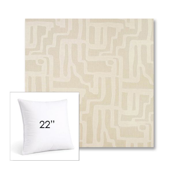 Picture of Escher Alabaster | 22" Square Sunbrella® Outdoor Pillow