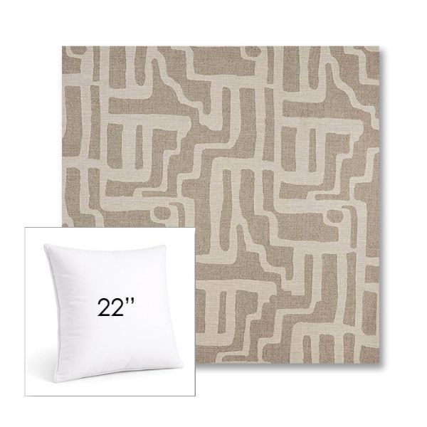 Picture of Escher Greige | 22" Square Sunbrella® Outdoor Pillow