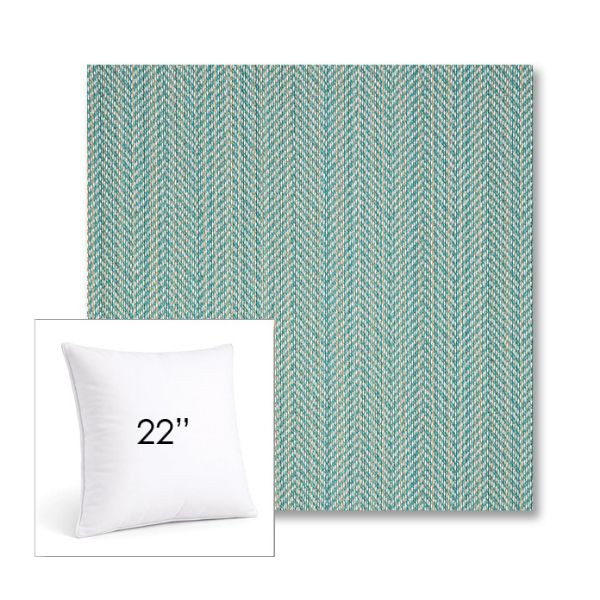 Picture of Posh Aqua | 22" Square Sunbrella® Outdoor Pillow