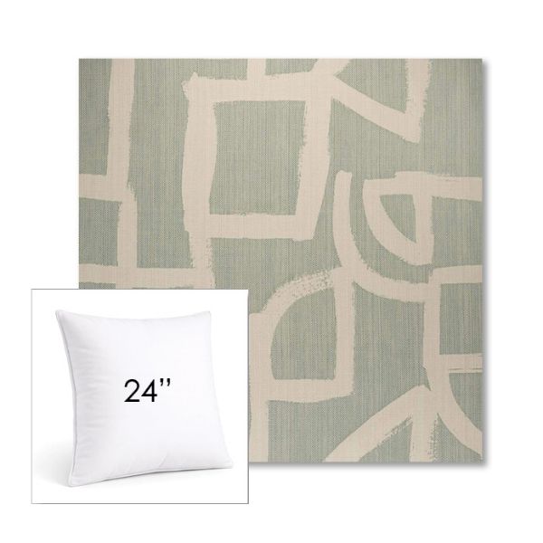 Picture of Brushstroke Duckegg | 24" Square Sunbrella® Outdoor Pillow