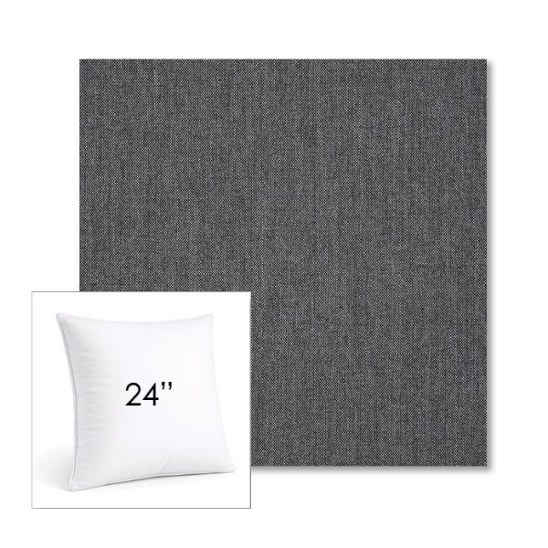 Picture of Cast Charcoal | 24" Square Sunbrella® Outdoor Pillow